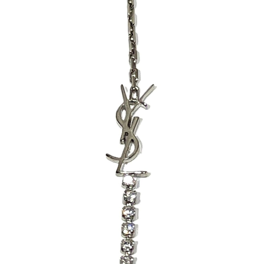 Saint Laurent Cassandra Bracelet, 17cm, Metal Rhinestone, 712345 Y1526 - Picture 1 of 9